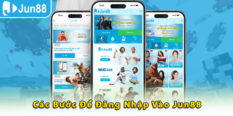 Các bước để đăng nhập vào Jun88